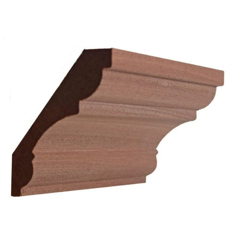 Couronne EWCR20 sans finition, Acajou Sapele, H 3,625 po x l 0,75 po x P 42 po