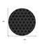 Tapis rond noir et blanc 8 po