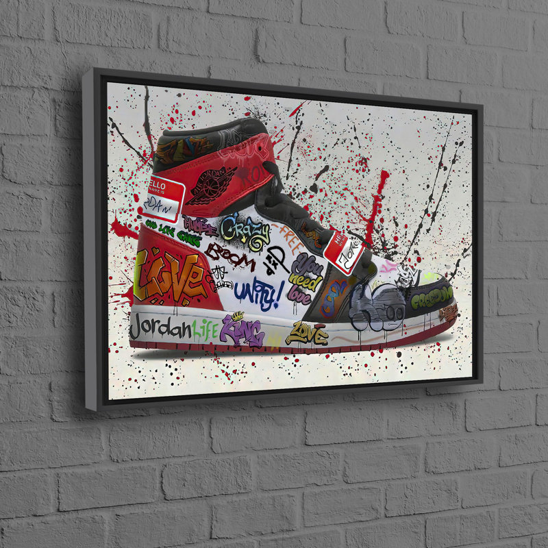Print on Canvas, Framed Print without Mat, 80 cm H x 110 cm W, Black
