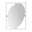 Exquis miroir ovale avec cadre en métal glamour pour une décoration polyvalente