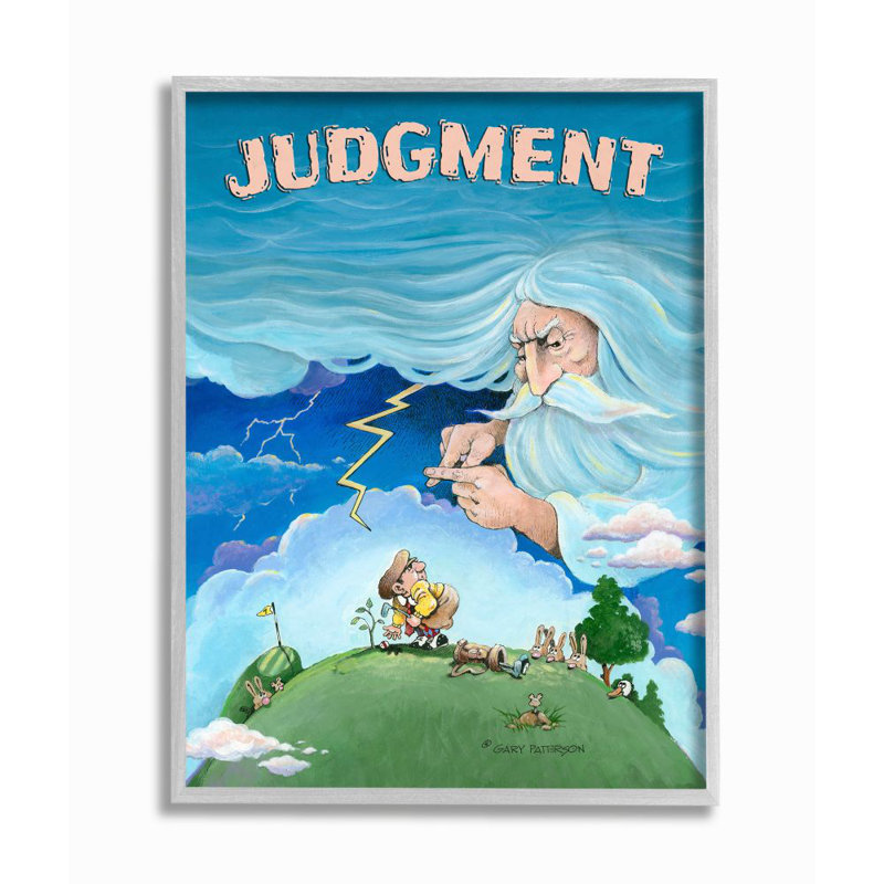 « jugement amusant golf drawing sports design » par gary patterson-impression sur dessin, H 20 po x l 16 po
