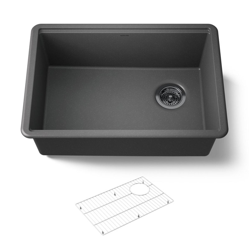 Billings Undermount Single-Bowl Kitchen Sink, Black