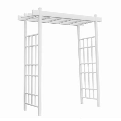 57 W x 28 D Polyvinyl Chloride (PVC) Arbor in White