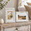 Ensemble de 2 cadres photo 5x7 en bois blanc vieilli avec verre véritable-1282202192-1282202195