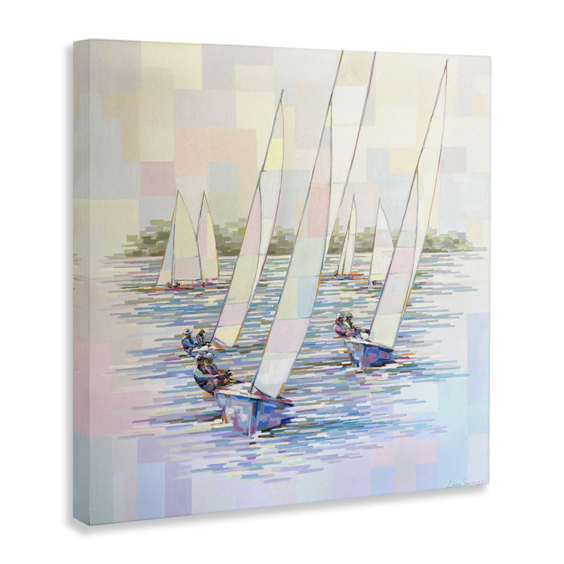 Art mural sur toile, «Stay the course», par Linda Sperruche, H 17 po x l 17 po