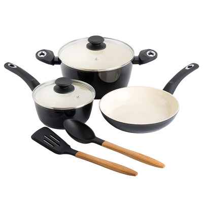 Ensemble de batterie de cuisine en aluminium 7 pièces