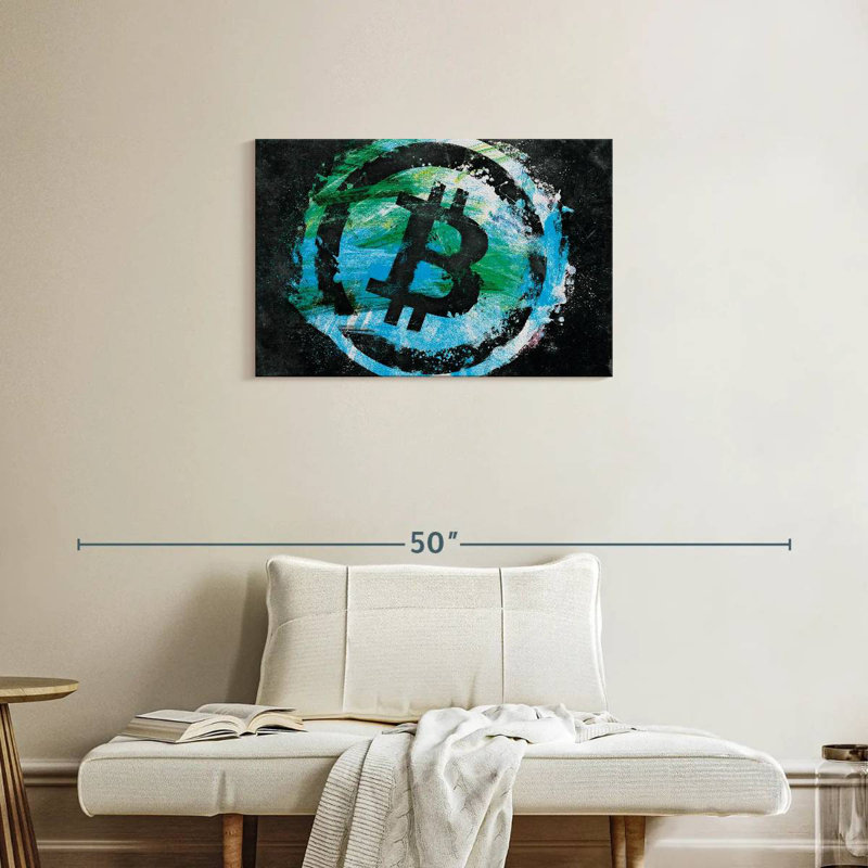 Kerner Bitcoin Logo X, 20" H x 30" W