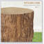Tabouret de souche d'arbre, table d'appoint décorative, table de bout en béton avec finition grain de bois