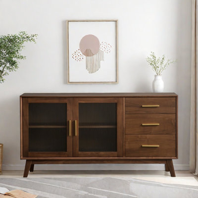 Modern Sideboard Cabinet With 2 Doors, 3 Drawers