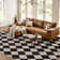 Vilena Herringbone Pattern Washable Area Rug - Chic Textured Design for Living Room, Bedroom, or Entryway Decor
