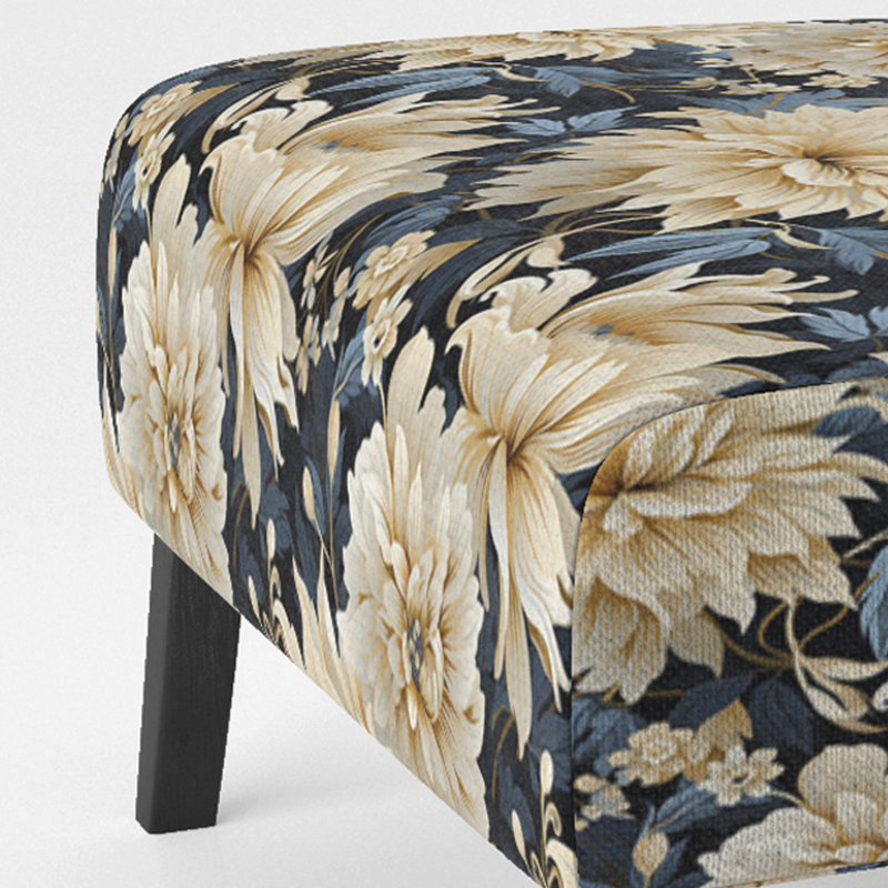 Fauteuil de chambre rembourré damassé Urban Retreat Fuse U - rembourré bohémien et éclectique