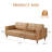 3-Seater Sofa Couch, 83" Wide Faux Leather Sofa Couch With Spring Cushion, Modern Sofa With Deep Seats And 2 Removable Back Cushions-328303998