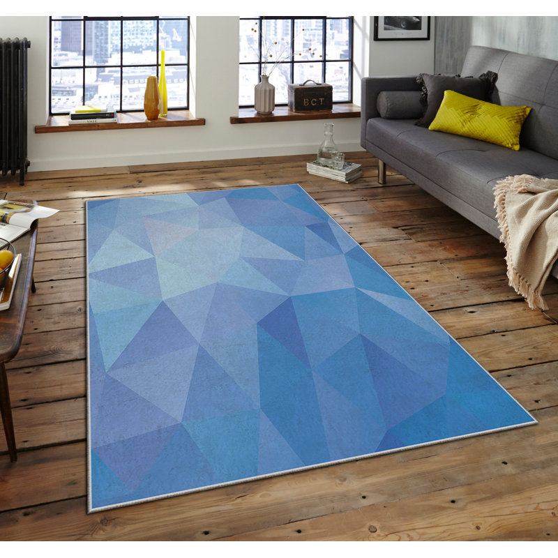 Luxurious Velvet Area Rug, 4.6 x 7.2 Feet | 100% Polyester, 740 g/m² | Non-Slip Felt Dot Underside, Machine Washable | Digital Print Design, Easy to Clean, Perfect for Living Room & Bedroom Décor