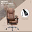 Fauteuil de massage inclinable, réglable et réglable en hauteur, brun