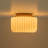 2 - Light Modern Ribbed Stripe Opal Drum Glass Semi Flush Mount