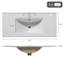 Meuble-lavabo simple mural moderne 36 po avec lavabo en céramique intégré et tiroirs en U