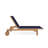 Elie Teak Outdoor Reclining Sun Lounger with Rear Wheels-1370386711