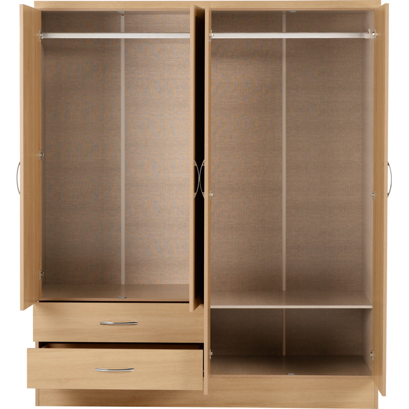 Cascio 4 Door Wardrobe, Sonoma Oak Effect