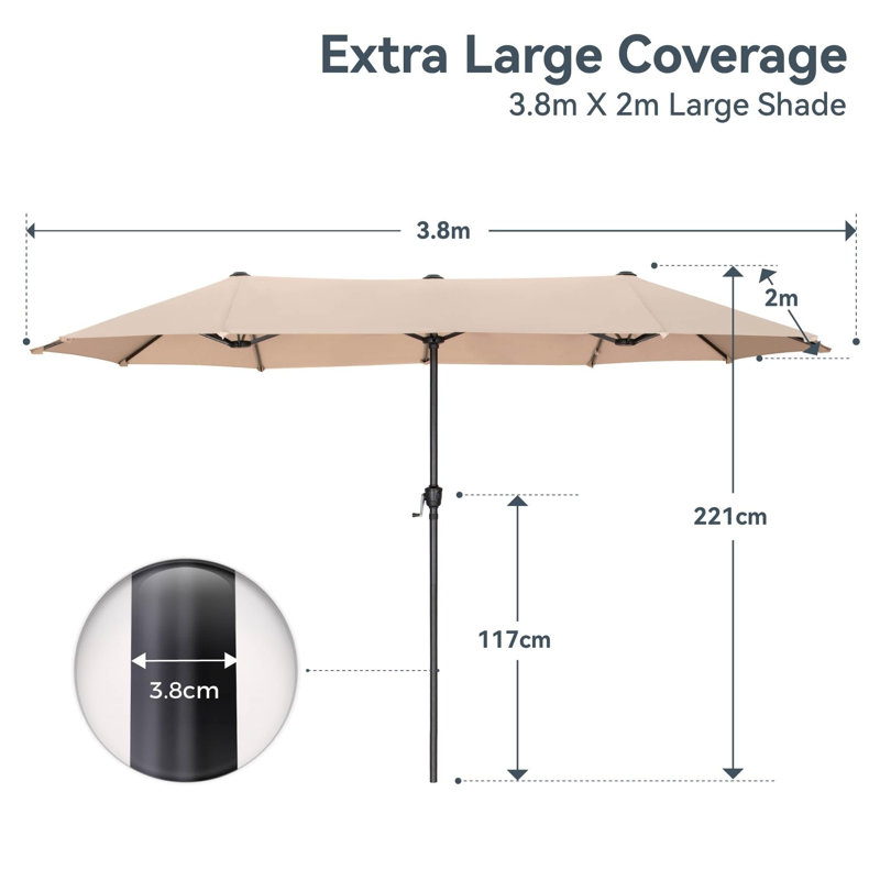 380cm Beach Parasol