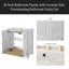 Meuble-lavabo de 30 po avec lavabo en céramique, ensemble de meuble-lavabo autoportant avec tiroir caché, armoire de rangement pour salle de bain, armoire de salle de bain