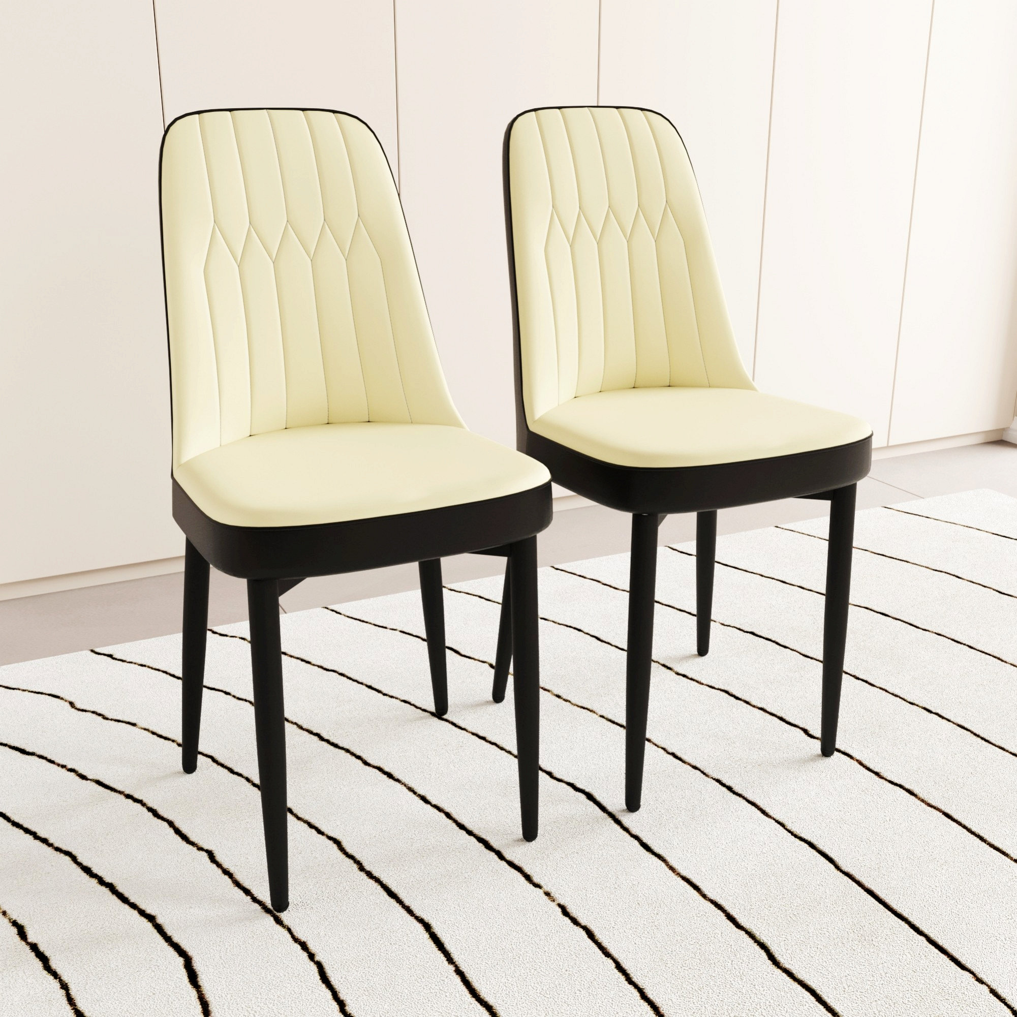 Corrigan Studio® Set Of 4 Dining Chairs, Modern Style Kitchen Chairs ...