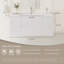 Meuble-lavabo flottant avec lavabo, meuble-lavabo mural moderne avec lavabo en résine et tiroirs à fermeture en douceur-115688438