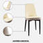 7 tables et chaises de salle à manger avec une fonctionnalité extensible de 2 à 6 sièges modernes: chaises en tissu Pu, pieds en métal noir, installation facile à nettoyer-75434400