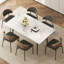 Table de salle à manger extensible en pierre frittée de 62,9 po à 94,4 po Dickerson-826743332