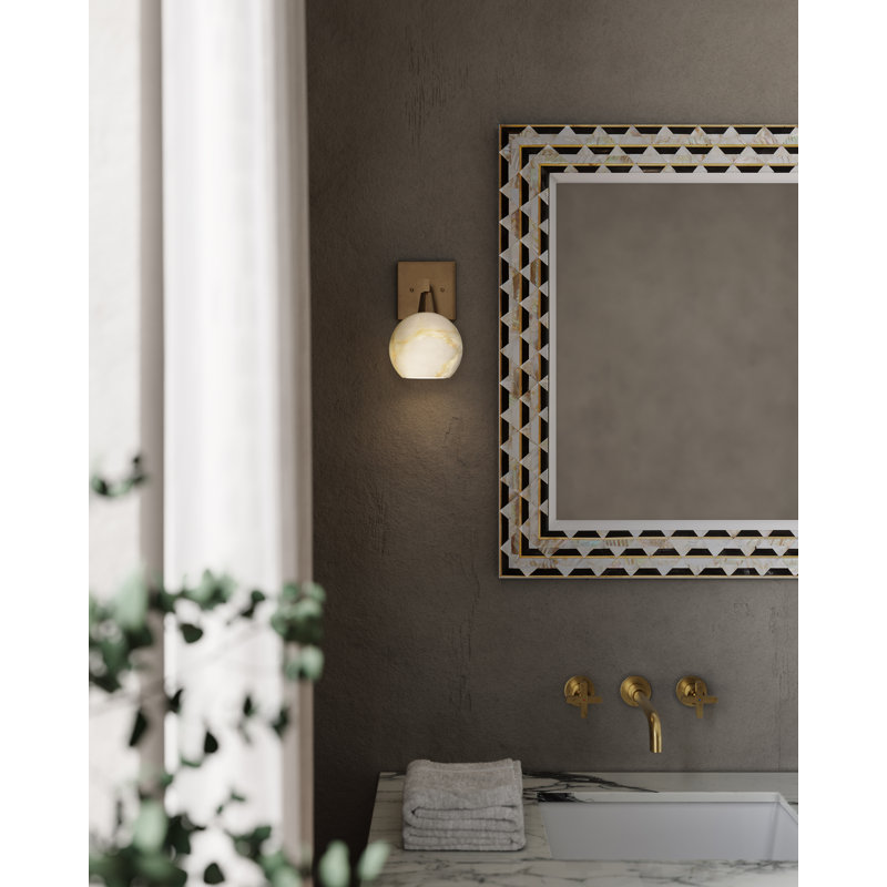 Macy Mother Of Pearl + Horn + Brass Wall Mirror