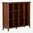 Artisan 48"H Solid Wood Transitional 12-Cube Bookcase with Fixed Shelves and Tapered Legs-394666313-305591150