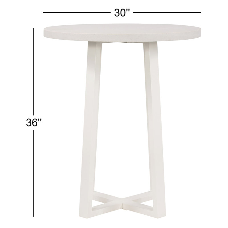 Giavanna 30'' Stone Outdoor Bar Table, 30" W x 30" L x 36" H