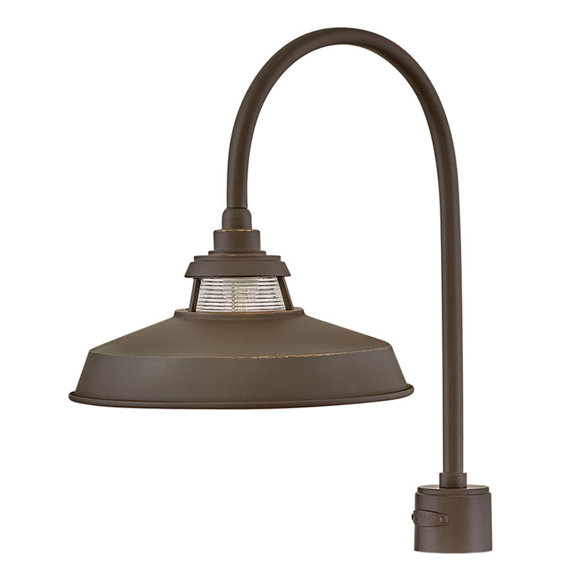 Lanterne d'extérieur avec piquet transparent Troyer, Bronze frotté à l'huile