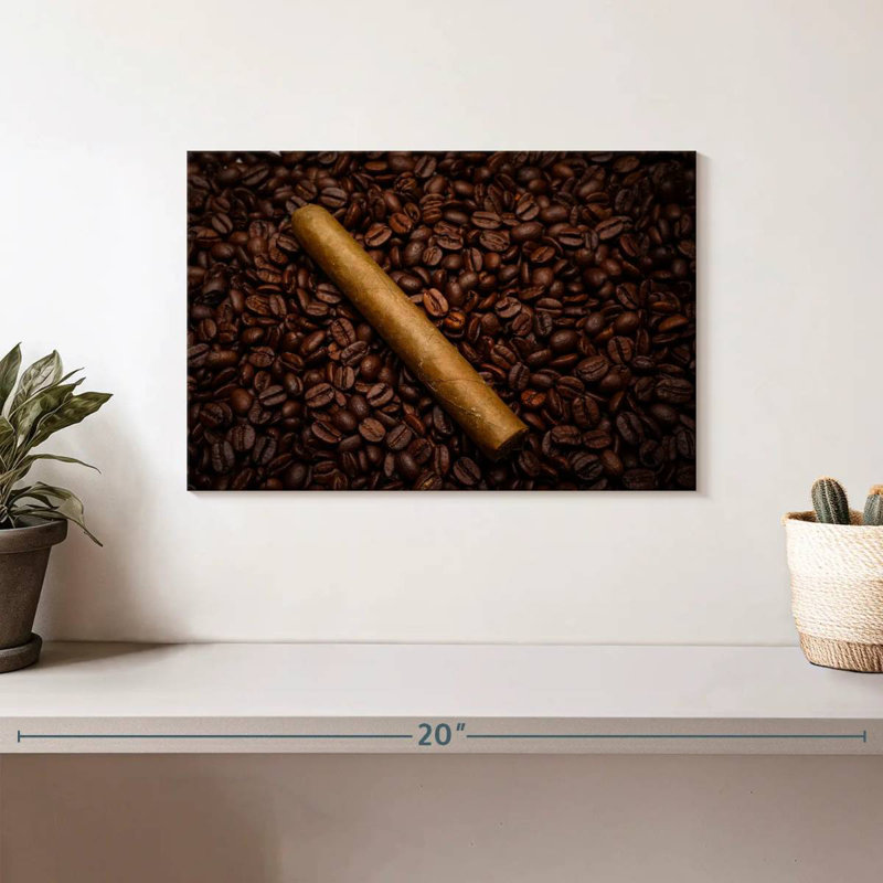 Cigare Senne sur grains de café, H 8 po x l 12 po
