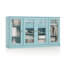 Buffet 100% bois massif 65 po avec portes en verre transparent, 2 tiroirs et tablettes réglables-541945279