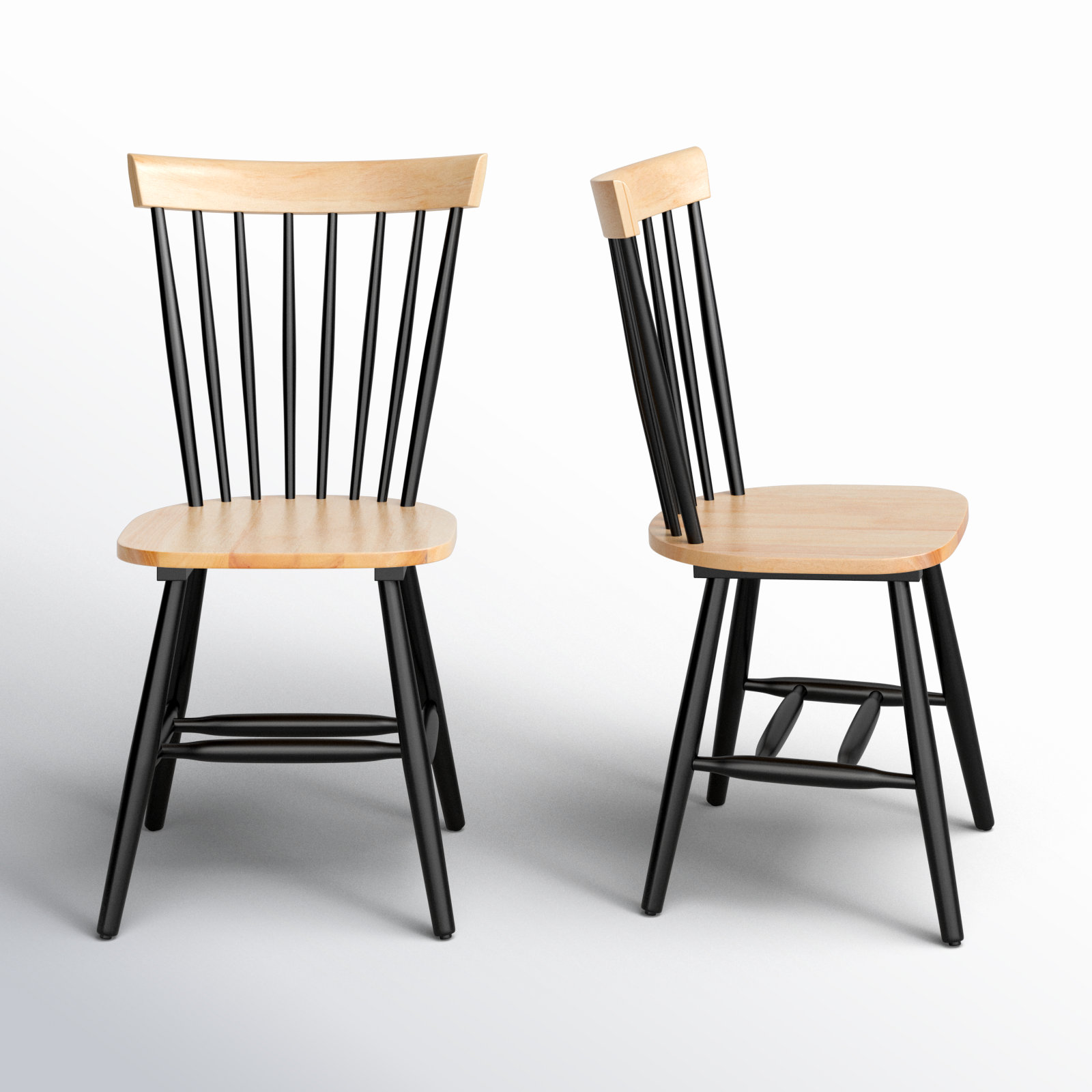 Matanna Oak Dining Chair, Natural/Black