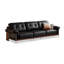 Black Genuine Leather Standard Sofa cushion Threeseat-808530149