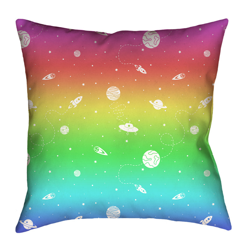Coussin Katelyn Elizabeth, 20 po x 20 po, Pink/Green/Yellow, Sergé de coton
