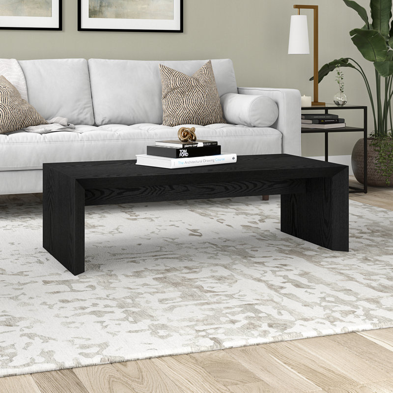 Adelind Sled Coffee Table, Black Grain