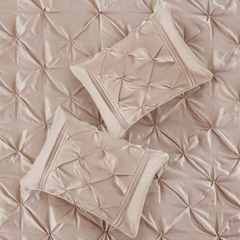 Édredon 7 pièces Blush King, Rosé
