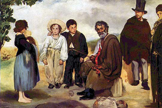 « the old musiciens » par bain eduard manet, reproduction d’art, 24 po x 36 po