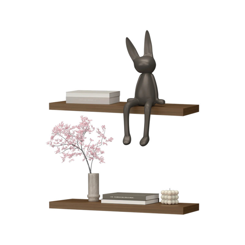 31.5" Wide Floating Wall Shelf, Adds Sophistication To Living Space, Contemporary Decorative Wide, On For Space Enhancement, Modern Decor Fit