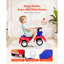 Polypropylène riche en vélos et en vélo pour enfants avec voiture à pousser et rangement facile à assembler