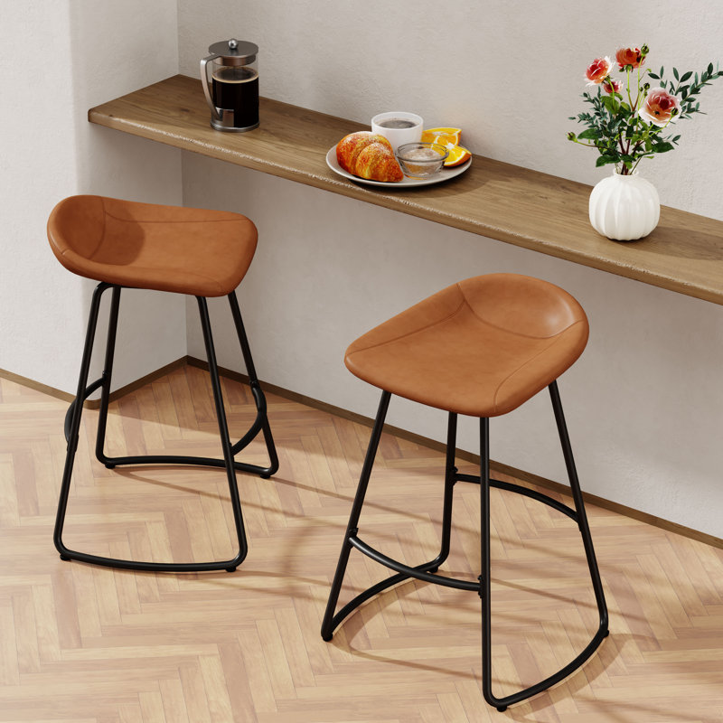 Tabourets de bar rembourrés, Brun, Tabouret de bar (siège d'une hauteur de 30 po)