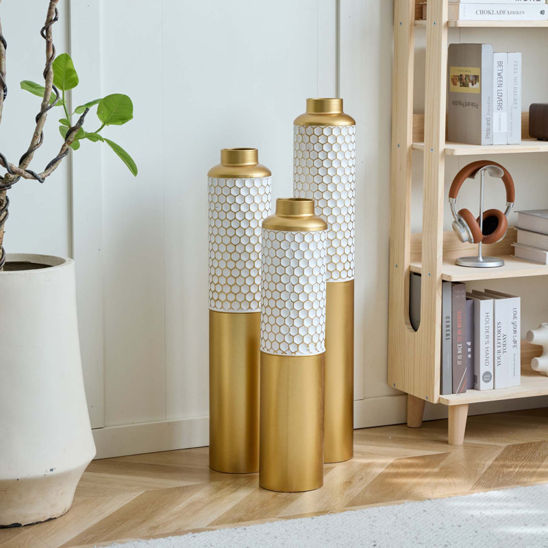 Superbe ensemble de vases décoratifs pour étalages à niveaux dynamiques et style de maison polyvalent (ensemble de 3)