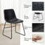 Chaise rembourrée en similicuir Ipke-1486414075