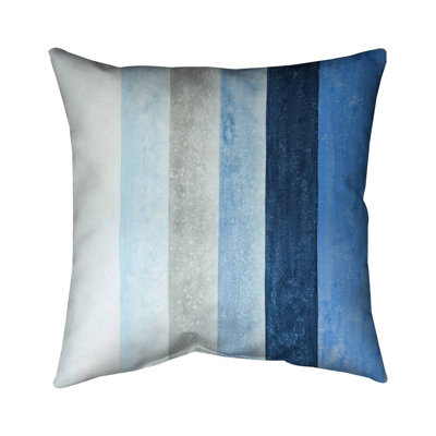 Blue stripes - 26"x26" Throw pillow cover - Poly twill - Print on demand