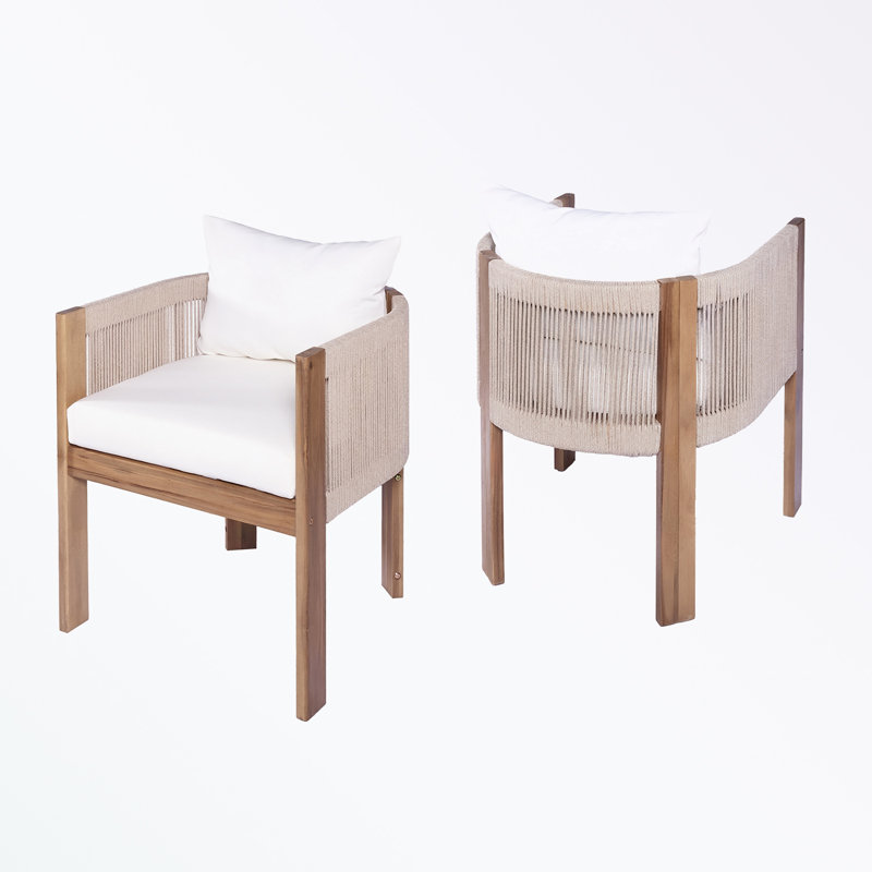 ensemble de 2 chaises de salle à manger avec coussin moelleux