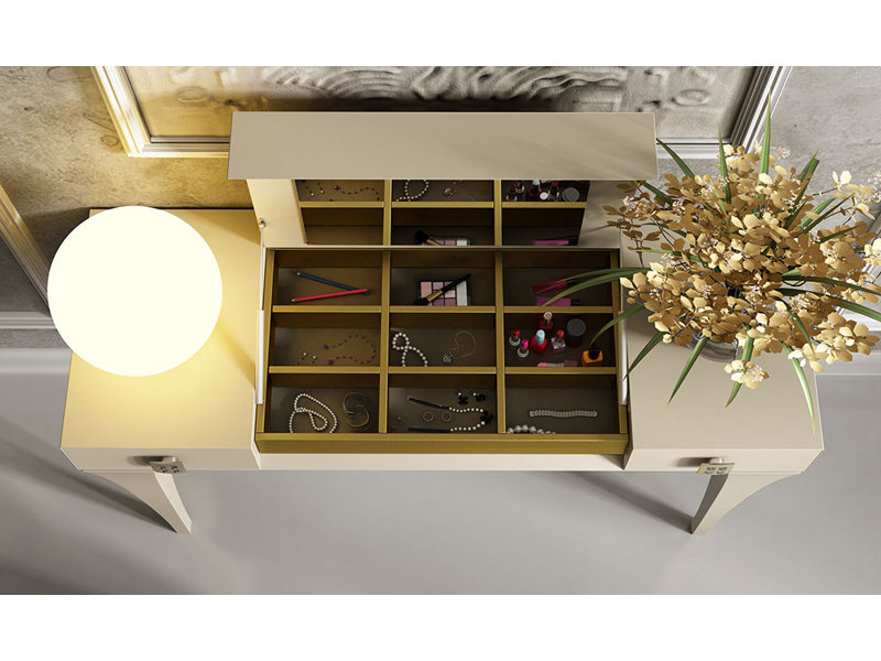 Kirkwood Vanity, Beige/Gold Matte