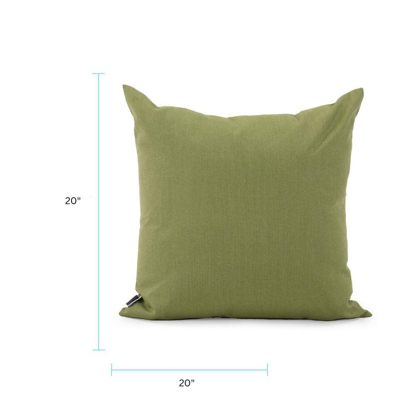 Square Indoor/Outdoor Pillow Cover & Insert, Seascape Moss