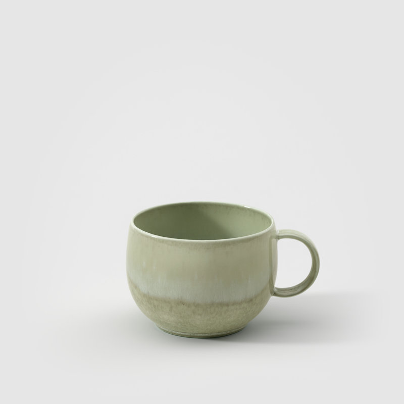 Villeroy & Boch - Perlemor Alga Coffee Cup, 6.5 oz, Premium Porcelain Cup for Coffee and Tea, Made in Germany, Dishwasher and Microwave Safe, Green